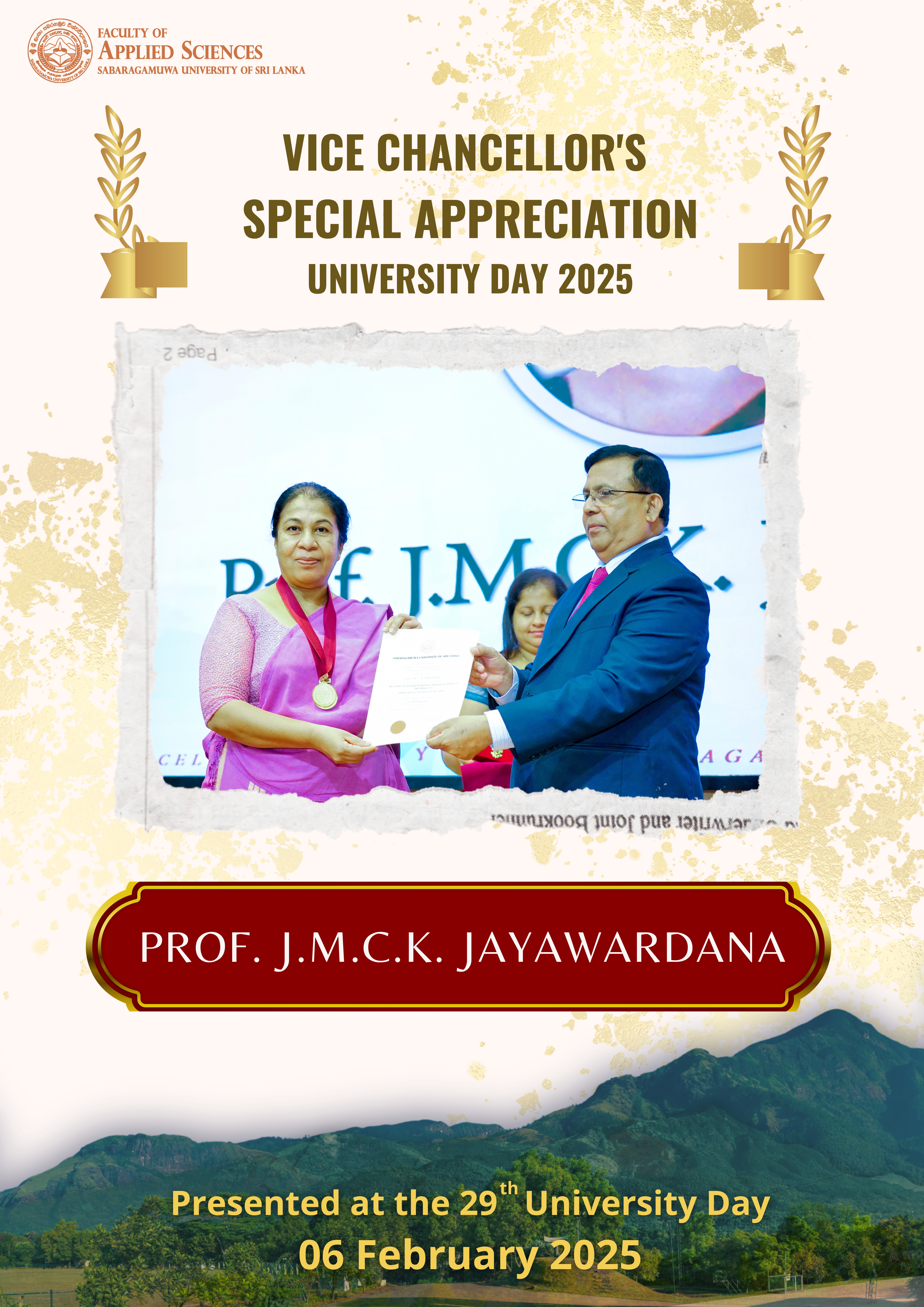 Vice Chancellor's Special Appreciation