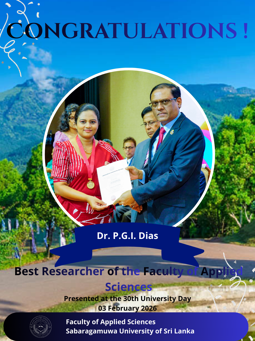 Your dedication to knowledge, innovation, and academic excellence continues to inspire us all.