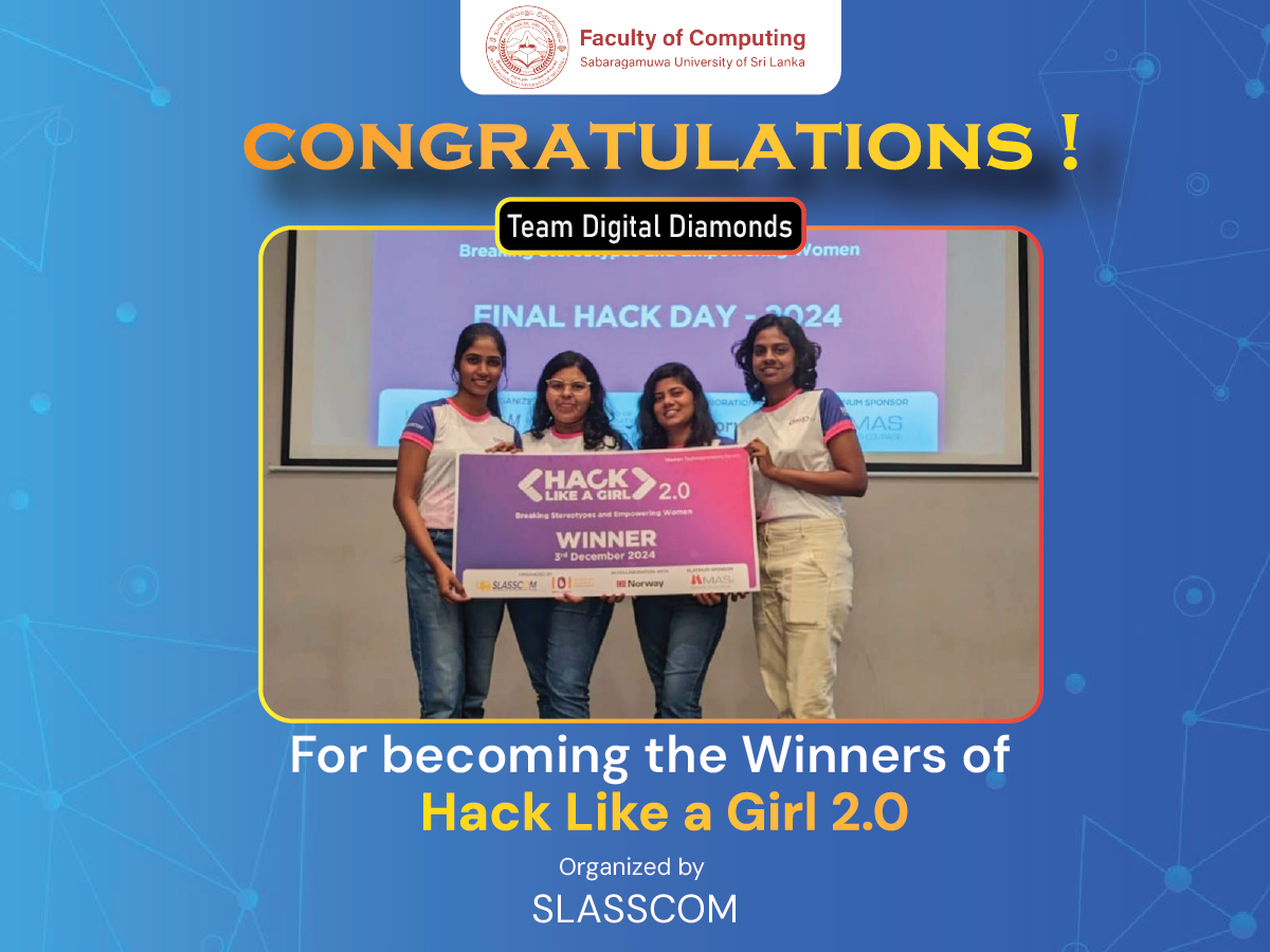 Congratulations to Team Digital Diamonds! Winners of 
