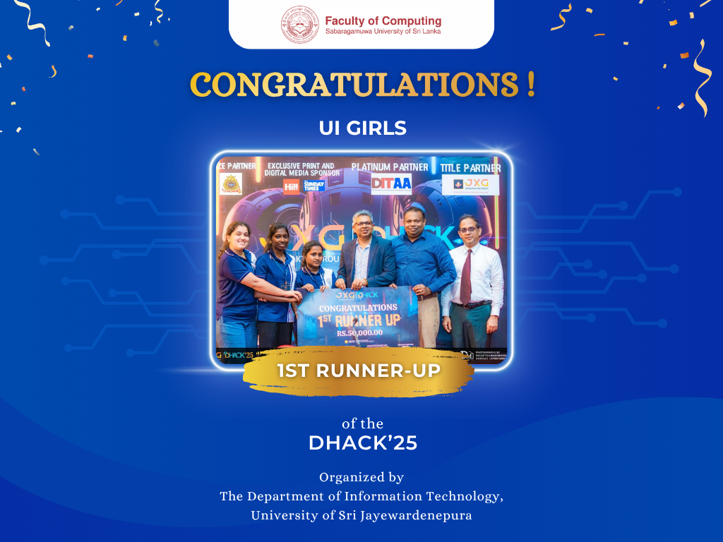 Congratulations to Team UI Girls - 1st Runner-Up at DHack 2025!
