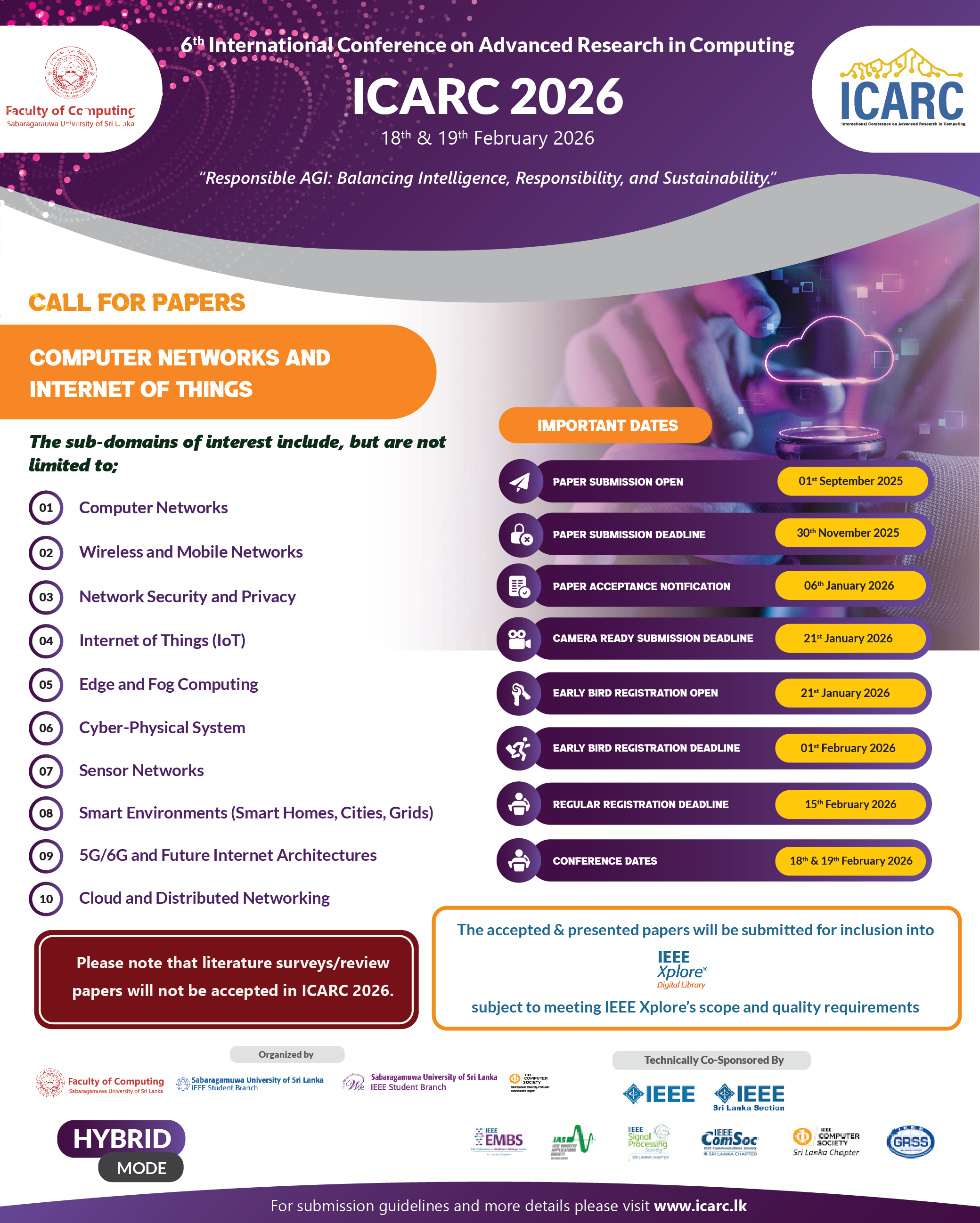 Call for Papers - Computer Networks & Internet of Things Track 