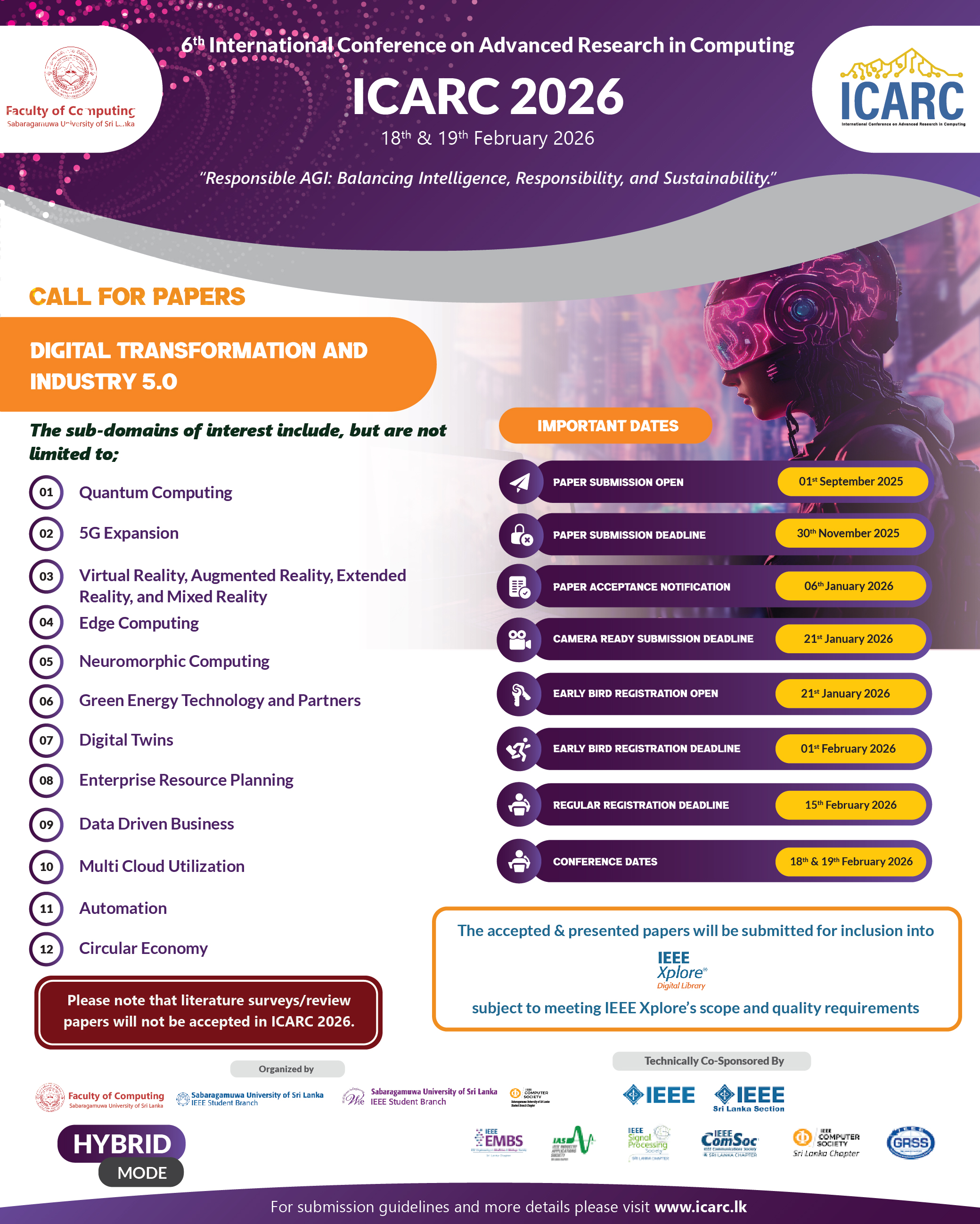 Call for Papers - Digital Transformation and Industry 5.0 Track