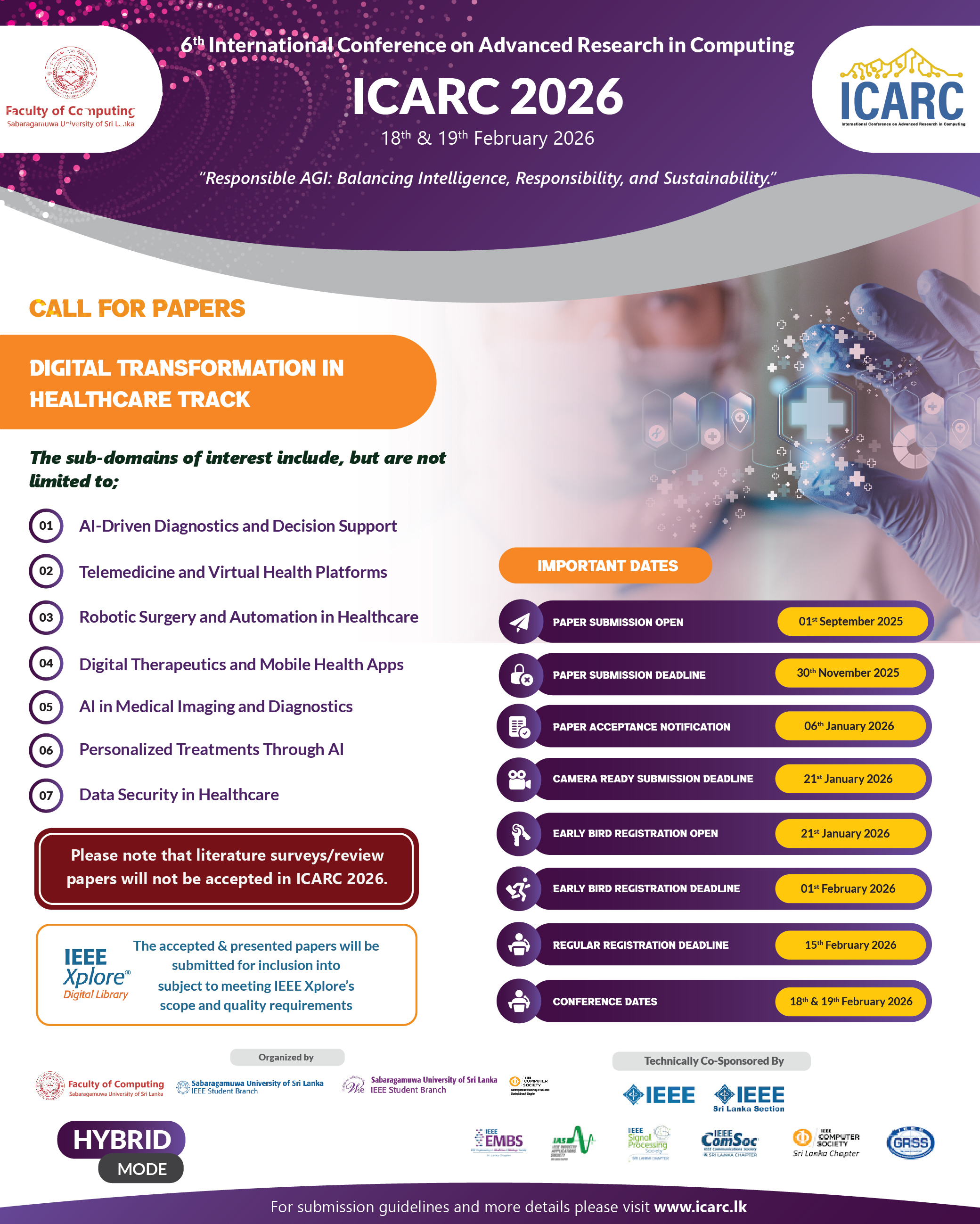 Call for Papers - Digital Transformation in Healthcare Track