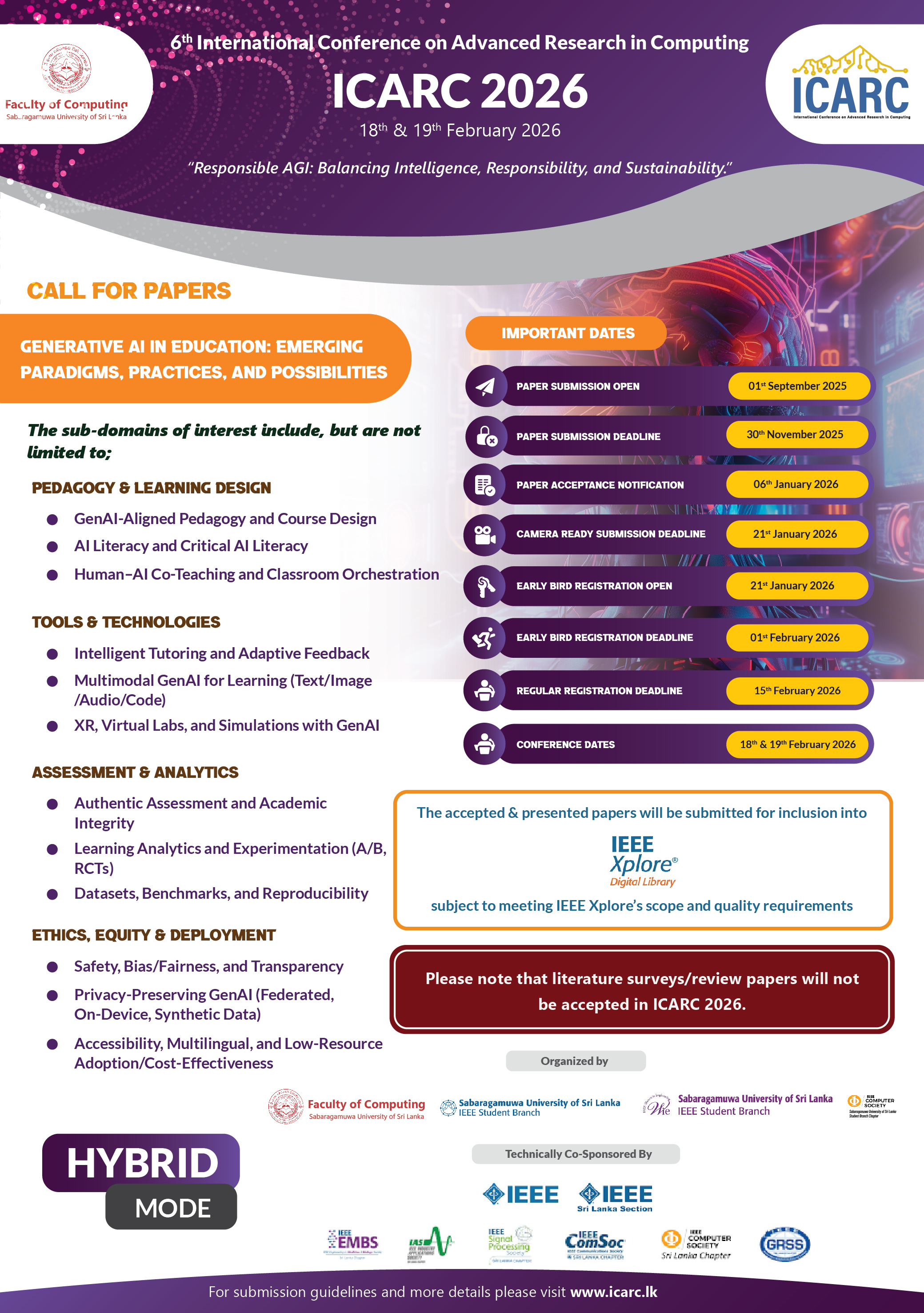 Call for Papers - Generative AI in Education: Emerging Paradigms, Practices, and Possibilities Track
