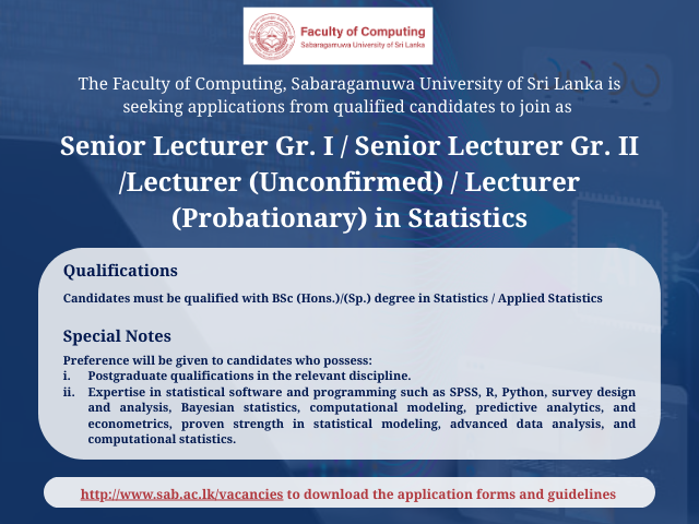 Exciting Career Opportunity Available at the Faculty of Computing!