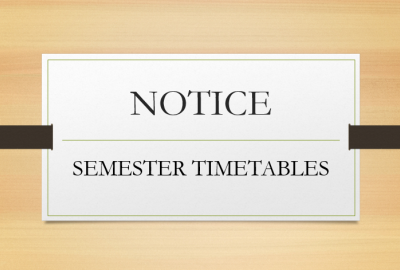 Semester Timetables