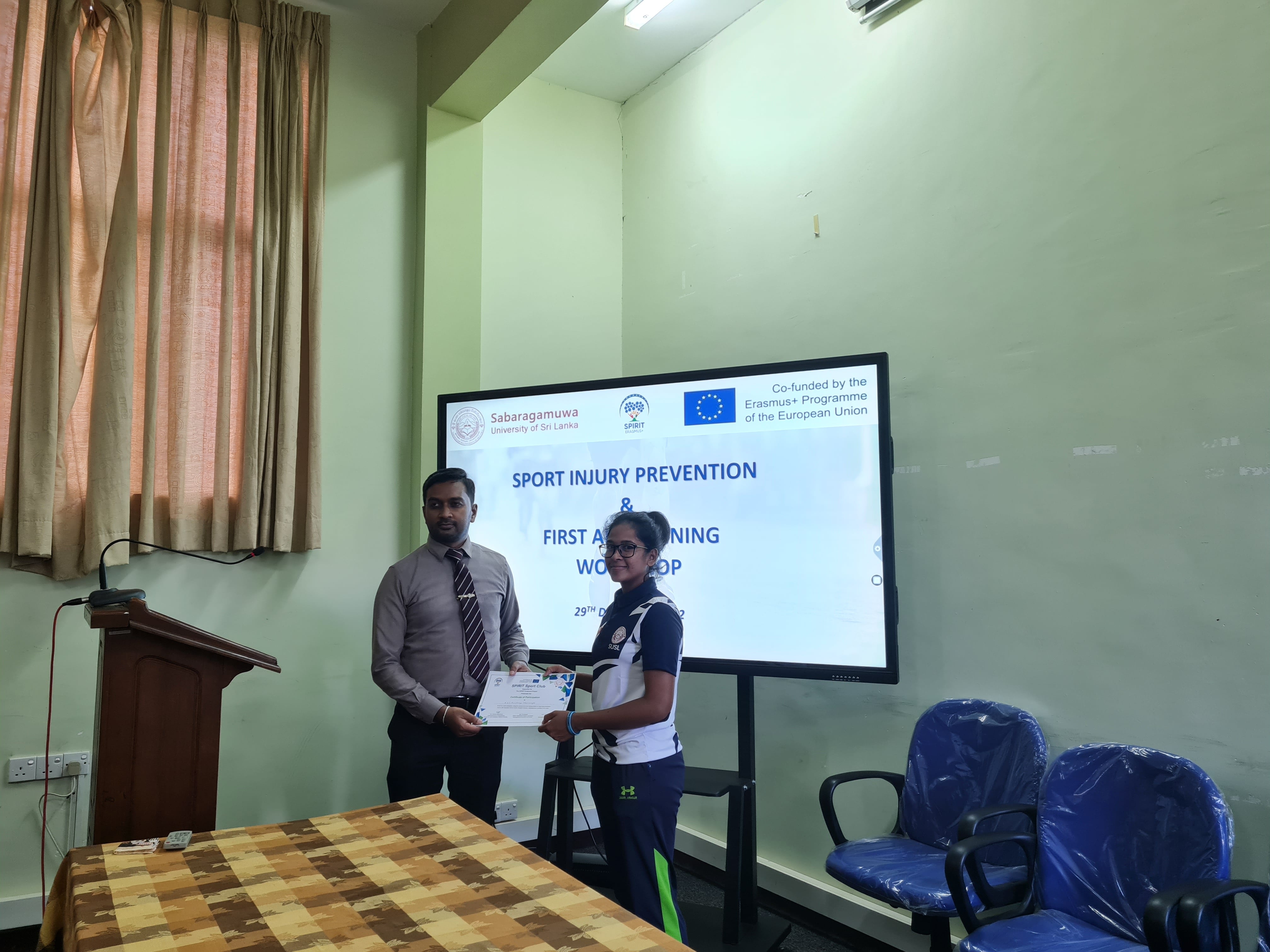 A training program on ‘Sports Injury Prevention and Basic First Aid’