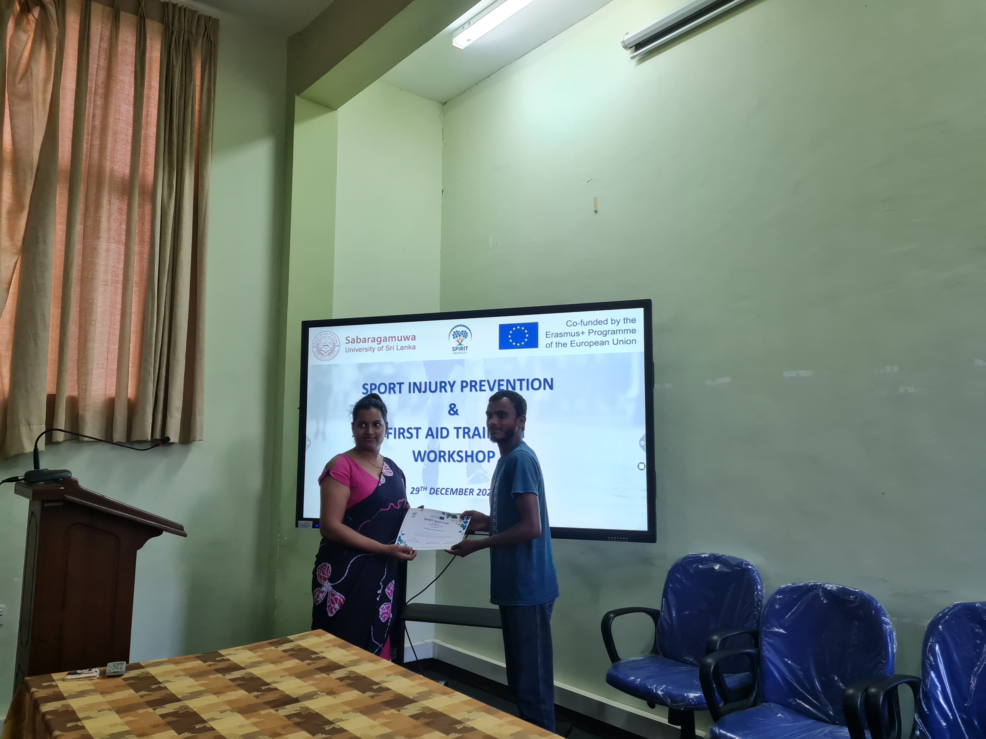 A training program on ‘Sports Injury Prevention and Basic First Aid’