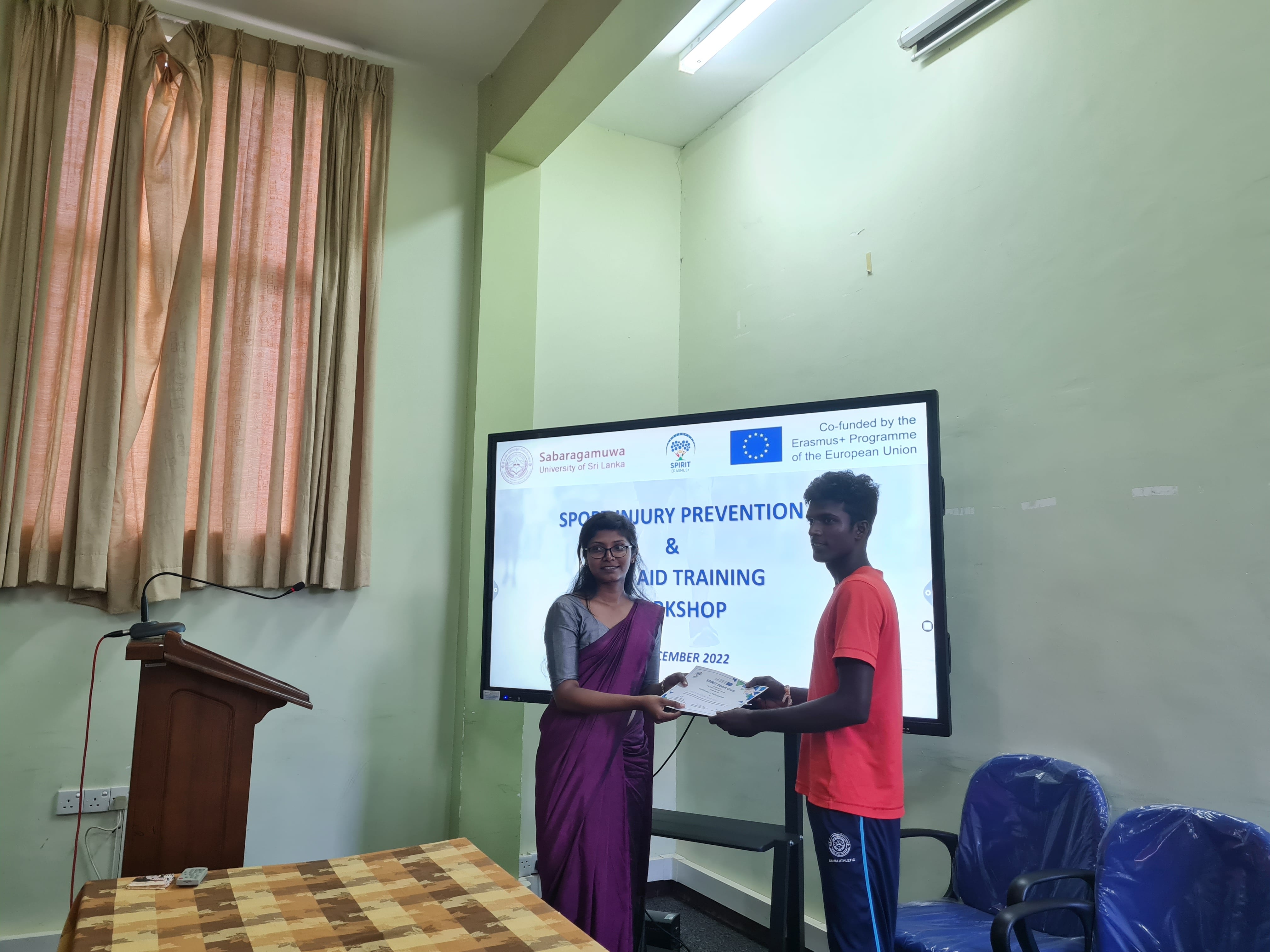 A training program on ‘Sports Injury Prevention and Basic First Aid’