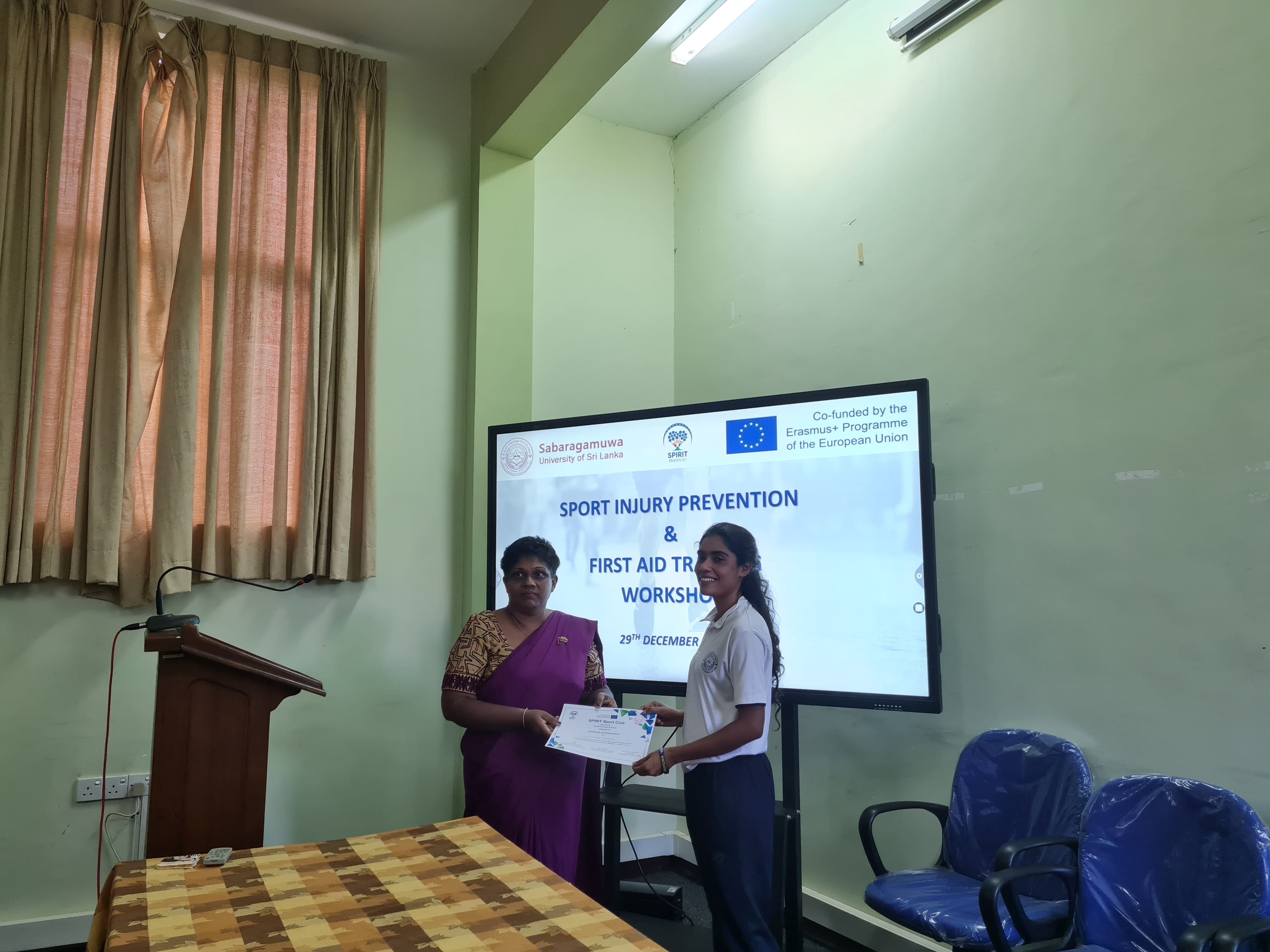 A training program on ‘Sports Injury Prevention and Basic First Aid’