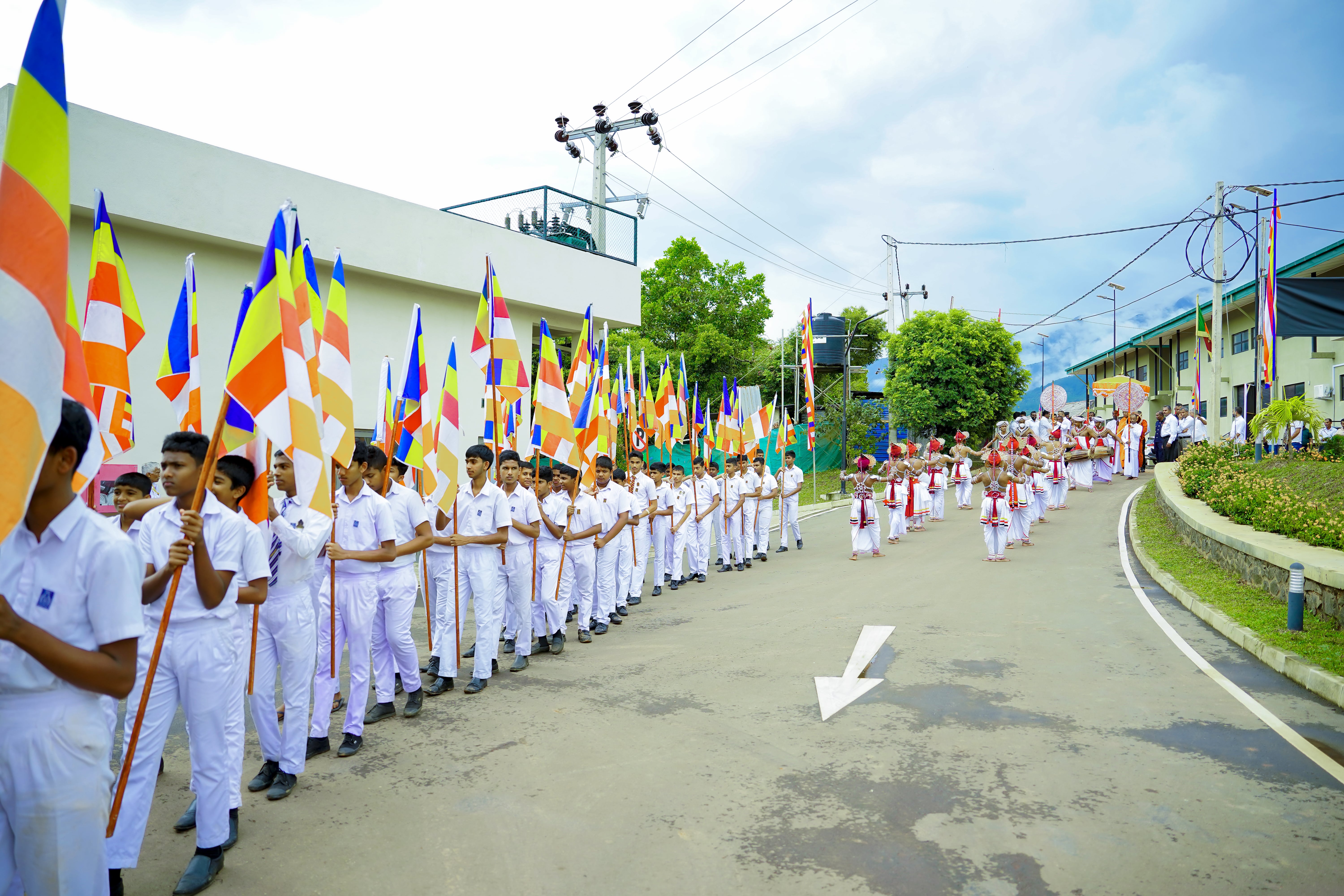 The grand ceremony to welcome the Mahanayake Thero