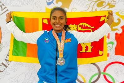 Undergraduate excellence shines with a silver medal at the South Asian Karate Championship!